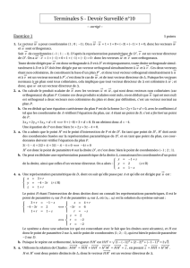 Terminales S - Devoir Surveillé n°10