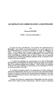 Les réseaux de communication à Montpellier