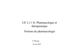 UE 2.11 S1-Notion pharmacologie-Puisset-10 10 12m