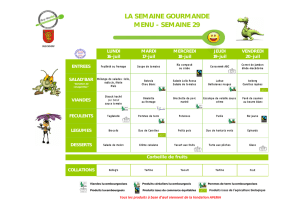 la semaine gourmande menu - semaine 29 - Boevange