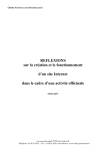 Réflexions sur la création et le fonctionnement d`un site internet