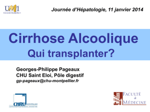 Cirrhose Alcoolique - Qui transplanter