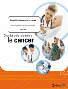 Rôle de l`infirmière pivot en oncologie