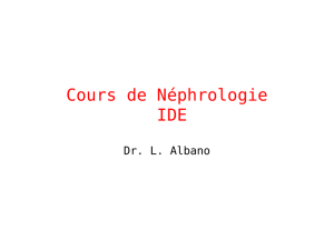 Cours de Néphrologie IDE