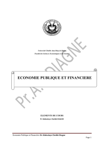 economie publique et financiere