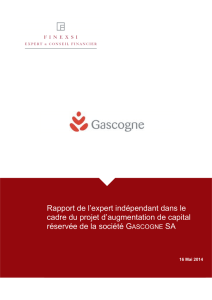 Rapport d`expertise indépendant Groupe Gascogne