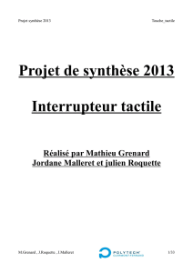 Projet de synthèse 2013 Interrupteur tactile