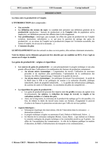 DISSERTATION L`INTRODUCTION doit comprendre : Les gains de