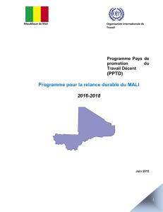 (PPTD) Programme pour la relance durable du MALI 2016-2018