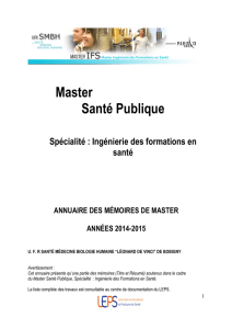 master santé publique