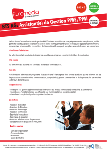 BTS AG: Assistant(e) de Gestion PME/PMI