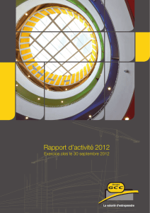 Rapport d`activité 2012