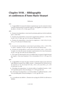 Bibliographie et conférences d`Anne-Marie Stranart