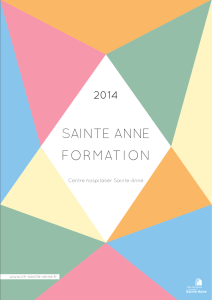 sainte anne formation - Centre Hospitalier Sainte Anne