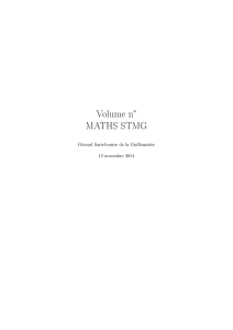 Volume n° MATHS STMG