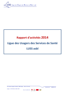 Rapports d`activité LUSS 2014