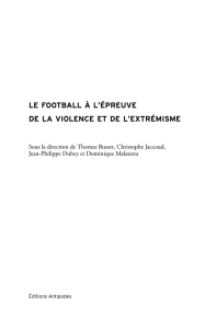 le football à l`épreuve de la violence et de l`extrémisme