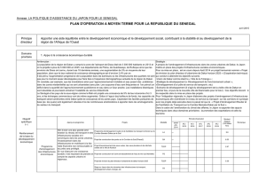 plan d`operation a moyen terme pour la republique du senegal