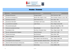 Domaine : Economie