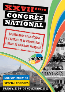 SNEPAP-Info n° 48 SPECIAL CONGRÈS - Snepap-Fsu