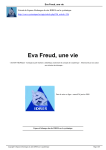 Eva Freud, une vie - Espace d`échanges du site IDRES sur la