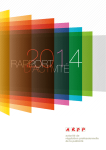 Rapport d`activité 2014