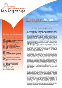 N°127 / octobre 2014 - Association Léo Lagrange pour la défense