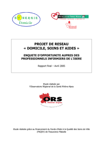 projet de reseau « domicile, soins et aides - ORS Rhône