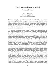 Travail et mondialisation au Sénégal