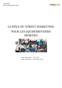 le rôle du street marketing pour les equipementiers sportifs