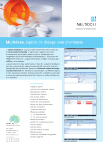 Multidose, logiciel de dosage pour pharmacie