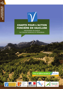 Lire la charte pour l`action foncière en Vaucluse