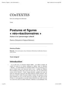 Postures et figures « néo-réactionnaires€».