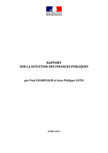 Rapport Finances publiques - La Documentation française