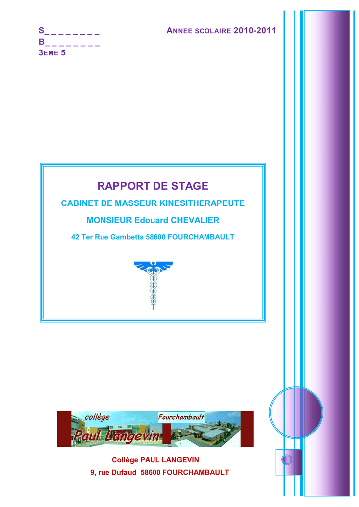Exemple De Rapport De Stage 3ème Collège - Exemple de Groupes