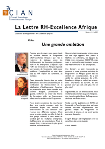 Une grande ambition - RH Excellence Afrique