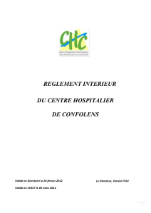 reglement interieur du centre hospitalier de confolens