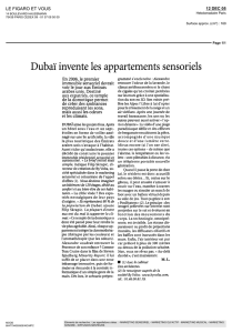 Dubaï invente les appartements sensoriels
