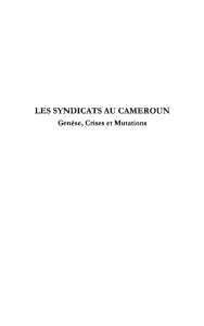 LES SYNDICATS AU CAMEROUN