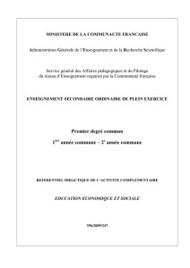 Premier degré commun 1ère année commune – 2e année commune