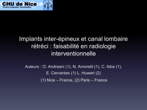 Implants inter-épineux et canal lombaire rétréci