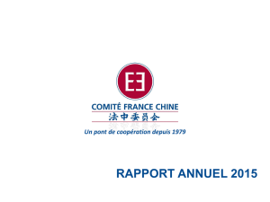 Rapport annuel 2015 du Comité France Chine