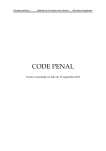 CODE PENAL - Police and Human Rights Resources