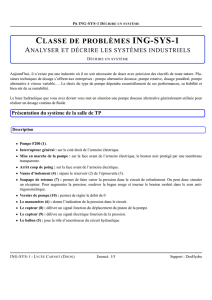 CLASSE DE PROBLÈMES ING-SYS-1