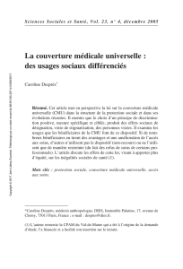 La couverture médicale universelle : des usages sociaux différenciés