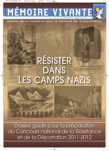 Résister dans les camps nazis - Fondation pour la Mémoire de la