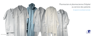 Pharmacien et pharmacienne d`hôpital au service des patients