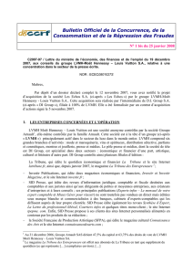 Lettre C2007-97 du 19/12/2007 LVMH / LES ECHOS (Agences de