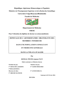 République Algérienne Démocratique et Populaire Université d