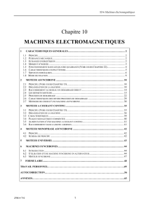 Chapitre 10 Machines electromagnetiques